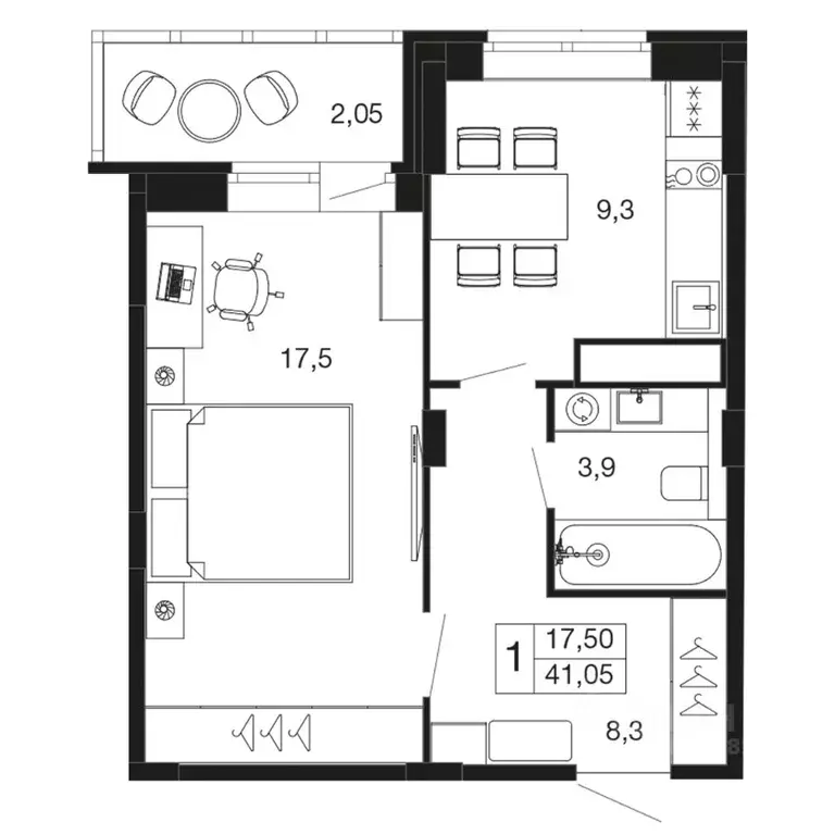 1-к кв. Московская область, Апрелевка Наро-Фоминский городской округ, ... - Фото 1