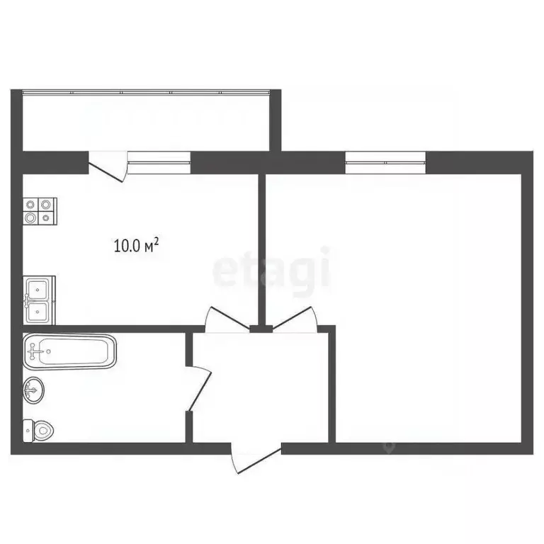 1-к кв. Вологодская область, Вологда Зеленый Город мкр, 1А (31.3 м) - Фото 2