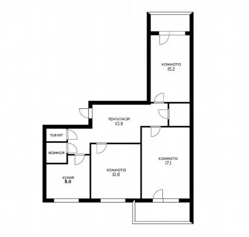 3-к кв. Краснодарский край, Краснодар Юбилейный мкр, бул. Платановый, ... - Фото 1