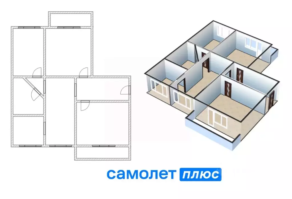 4-к кв. Кемеровская область, Кемерово Октябрьский просп., 20В (87.4 м) - Фото 1