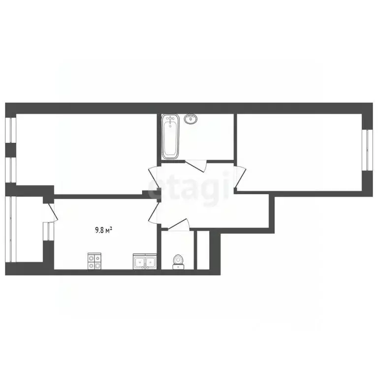 2-к кв. Московская область, Химки 9 Мая ул., 21к3 (58.5 м) - Фото 2