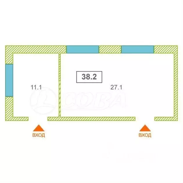 Офис в Ханты-Мансийский АО, Нефтеюганск 2-й мкр, 24 (38 м) - Фото 0