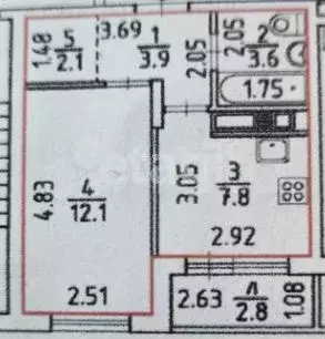 1-к. квартира, 32,6 м, 17/17 эт. - Фото 0