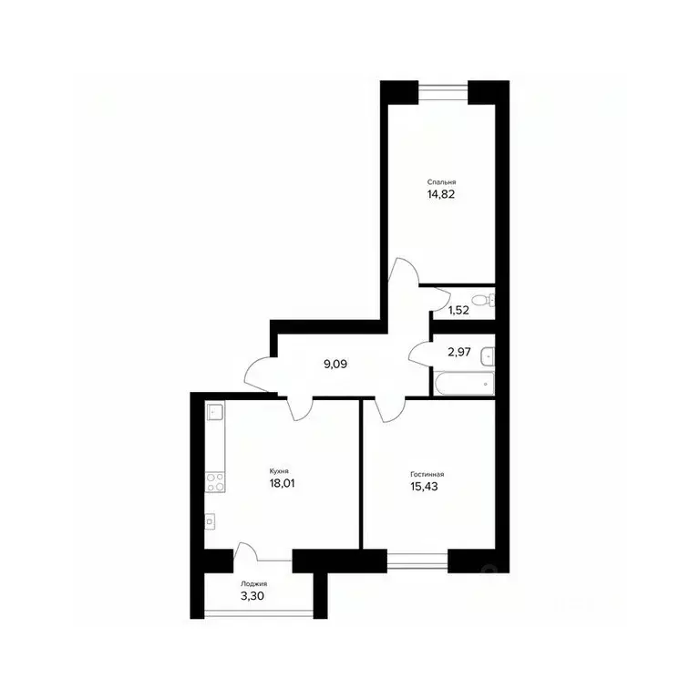 2-к кв. Ярославская область, Ярославль пос. Норское, Норские ... - Фото 1