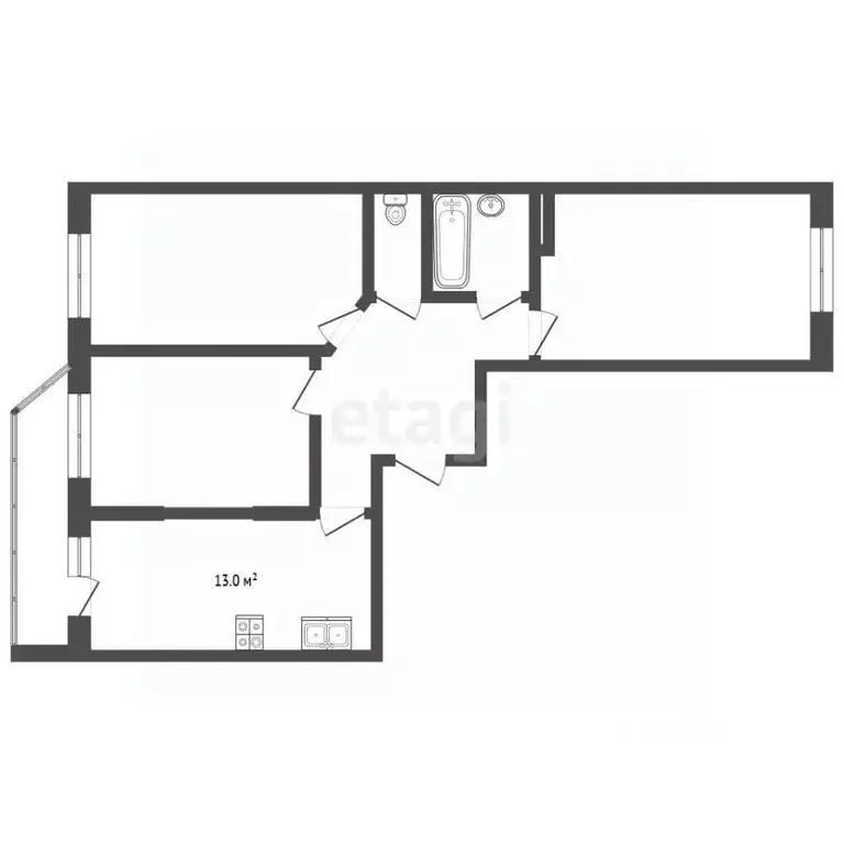 3-к кв. Московская область, Раменское ул. Березовая Роща, 12 (64.8 м) - Фото 2