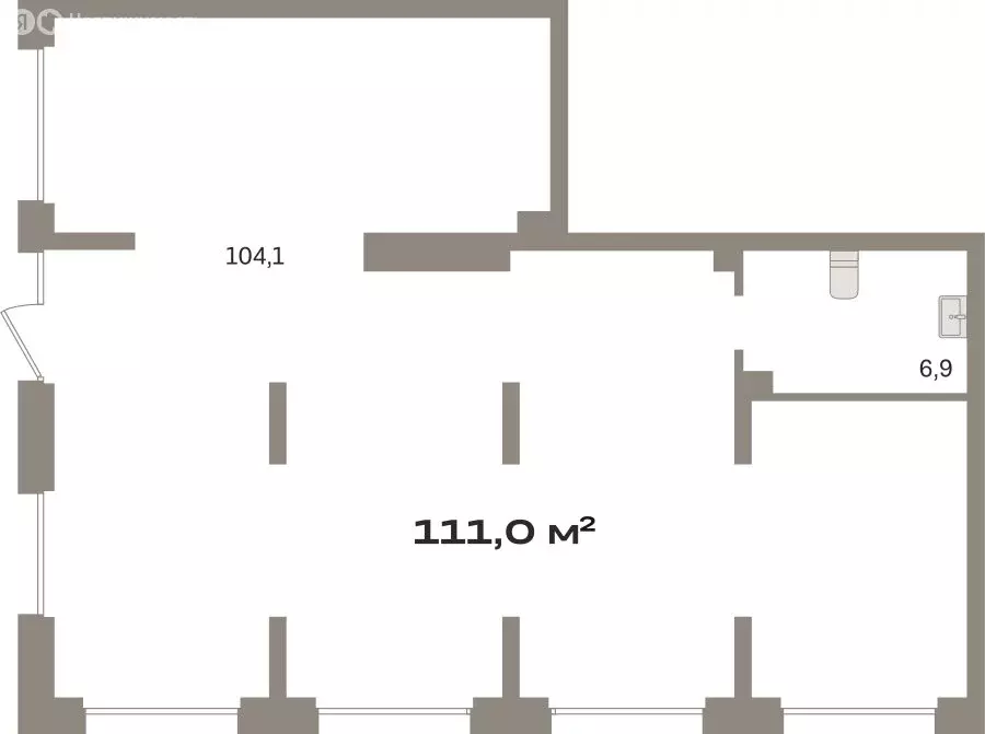 Помещение свободного назначения (111.03 м) - Фото 1