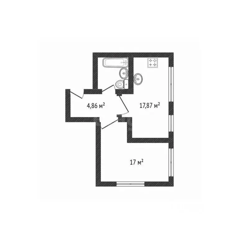 1-к кв. Белгородская область, Белгородский район, Разумное рп ул. ... - Фото 2