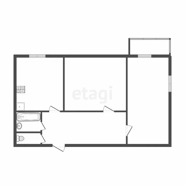 2-комнатная квартира: Тула, улица Лейтейзена, 1 (44 м) - Фото 1