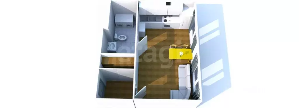 Студия Сахалинская область, Южно-Сахалинск ул. Ленина, 563к1 (31.9 м) - Фото 2