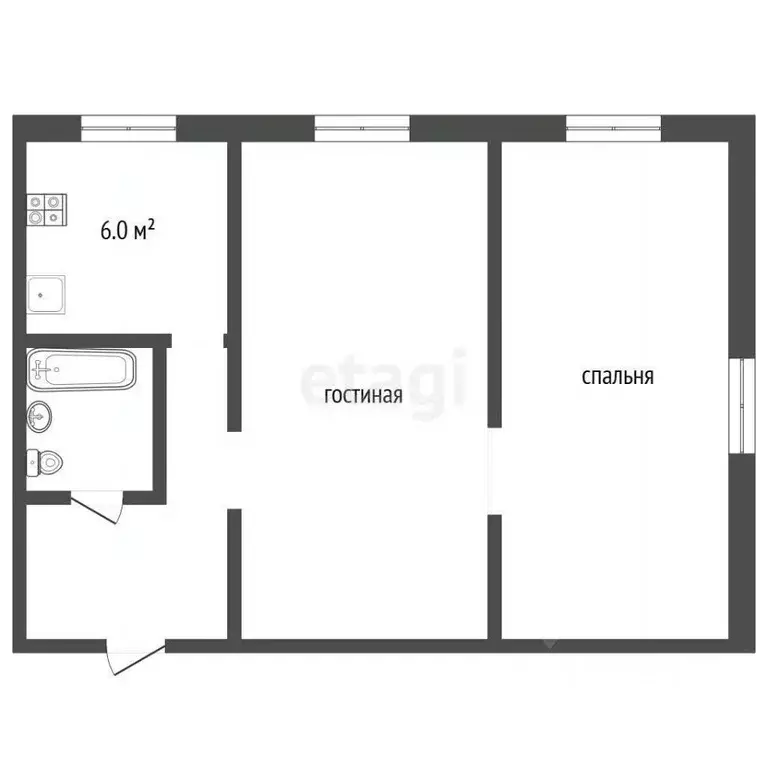 2-к кв. Владимирская область, Муром ул. Мечникова, 6 (42.2 м) - Фото 1