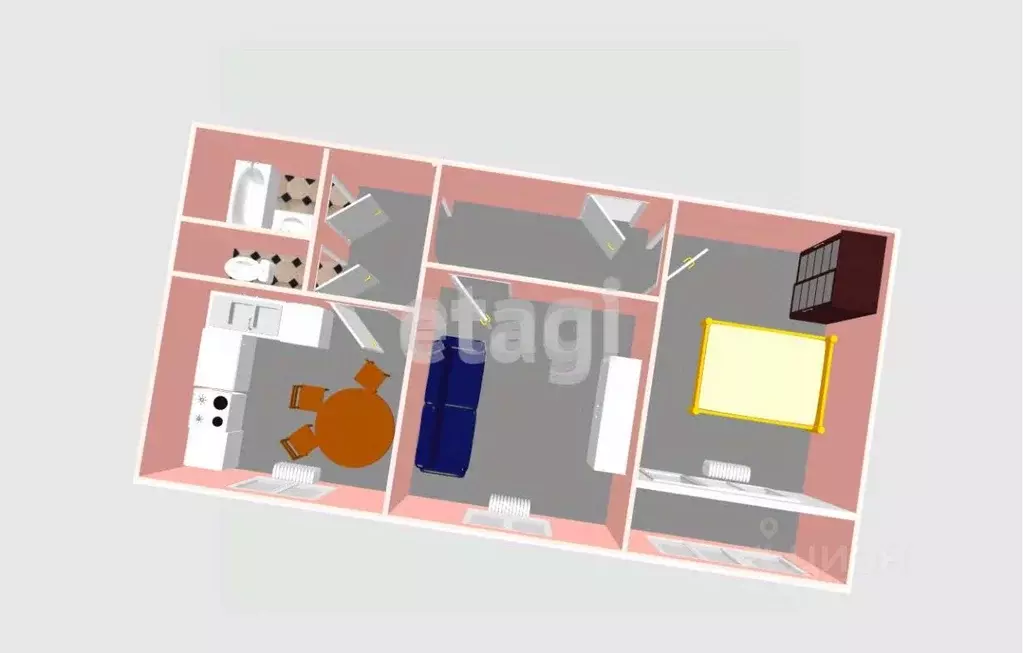 2-к кв. Сахалинская область, Южно-Сахалинск Луговое п/р, ул. Имени В. ... - Фото 2