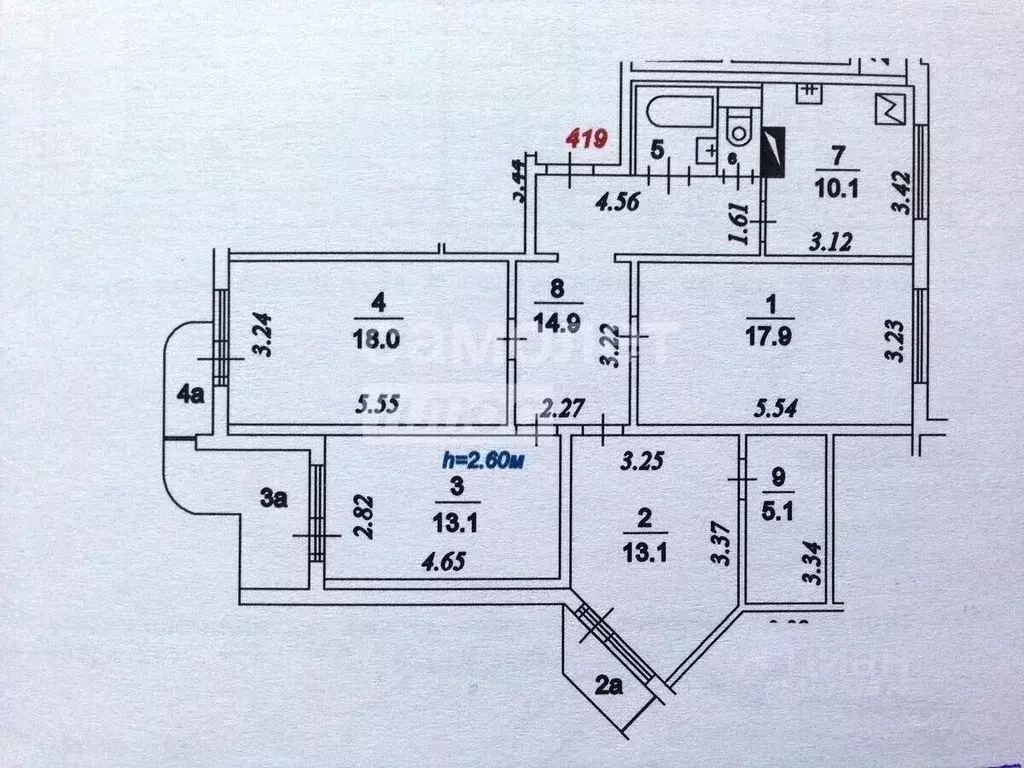 Комната Москва ул. Адмирала Лазарева, 22 (18.0 м) - Фото 2