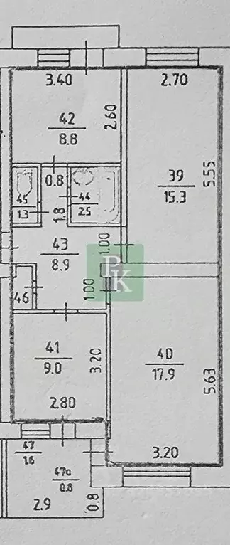 3-к кв. Крым, Красногвардейское пгт ул. 50 лет Октября, 27 (64.7 м) - Фото 1