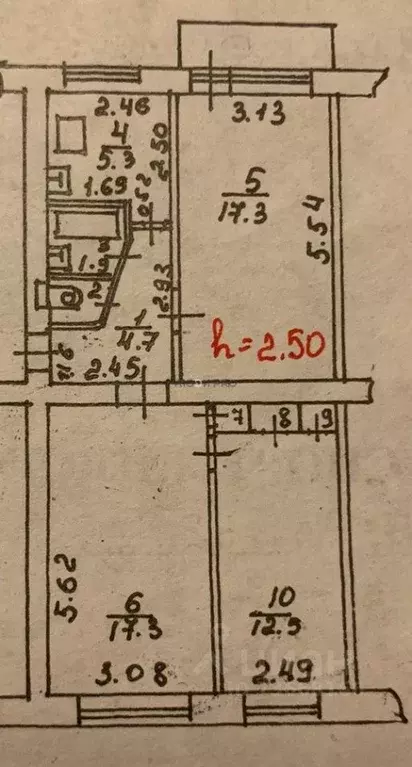 3-к кв. Тверская область, Тверь пос. Химинститута, 33 (61.2 м) - Фото 2