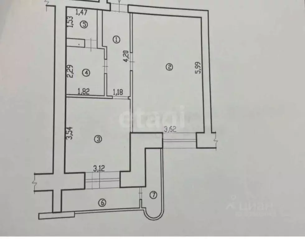 1-к кв. Забайкальский край, Чита ул. Богомягкова, 55 (45.5 м) - Фото 2