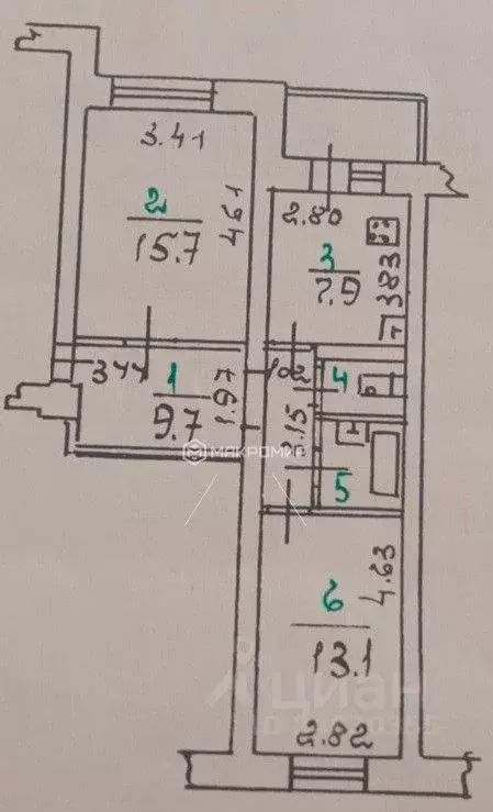 2-к кв. Орловская область, Орел Паровозная ул., 16 (53.0 м) - Фото 2