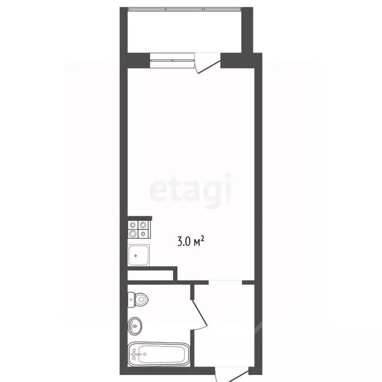 Студия Томская область, Томск Урожайный пер., 28В (20.0 м) - Фото 2