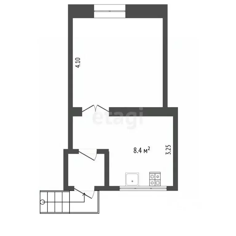 1-к кв. Крым, Ялта ул. Кирова, 116 (40.0 м) - Фото 2