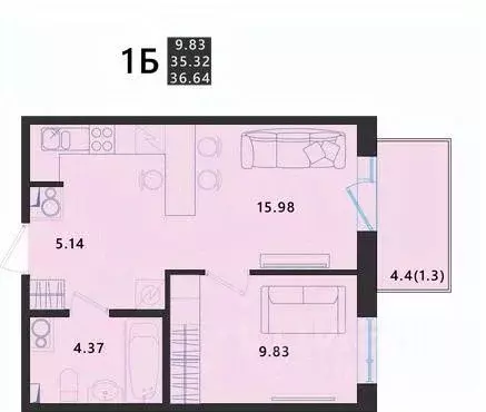 1-к кв. Псковская область, Псковский район, Завеличенская волость, д. ... - Фото 1