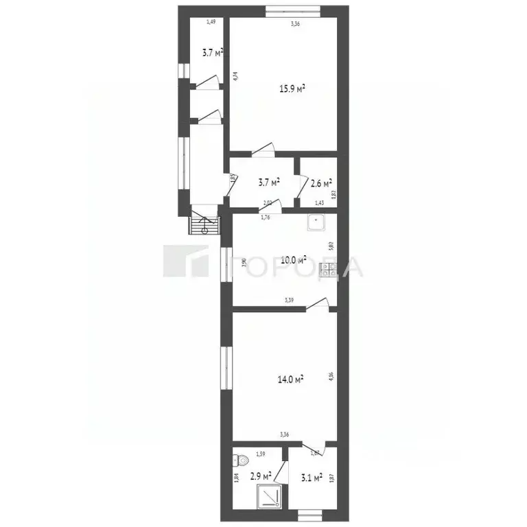 Дом в Алтайский край, Барнаул проезд Магнитный, 30 (60 м) - Фото 1