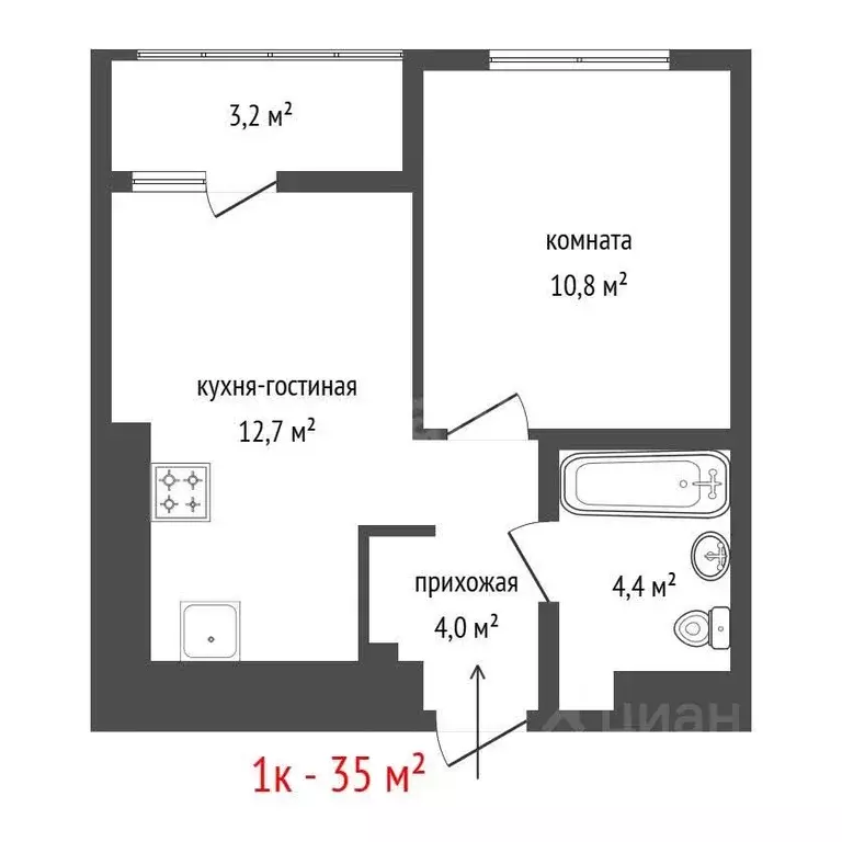 1-к кв. Свердловская область, Екатеринбург ул. Федора Заостровского, 4 ... - Фото 2