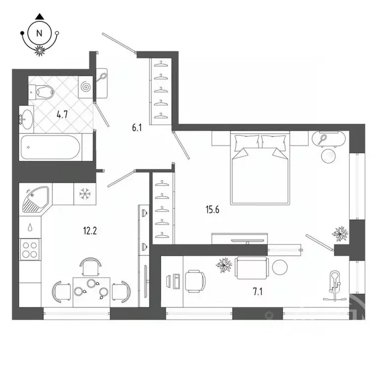 2-к кв. Санкт-Петербург бул. Измайловский, 4к1 (65.4 м) - Фото 1