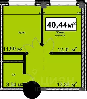 1-к кв. Ставропольский край, Ессентуки ул. Благодатная, 24 (40.44 м) - Фото 0