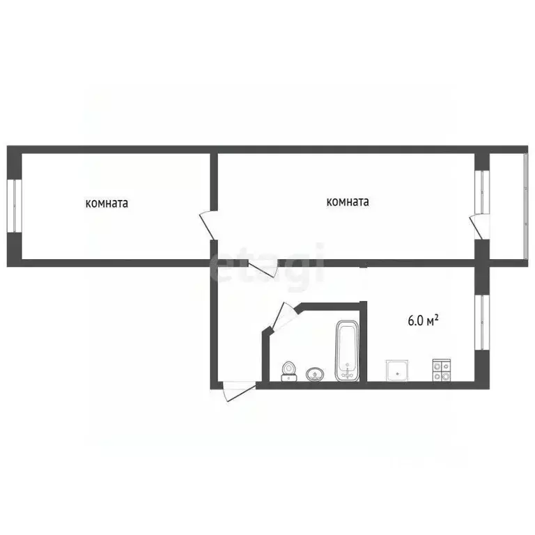 2-к кв. Ростовская область, Таганрог ул. Чехова, 331 (44.6 м) - Фото 1