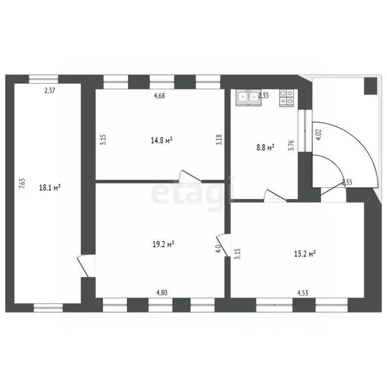 Дом в Ростовская область, Ростов-на-Дону ул. Пескова (80 м) - Фото 2