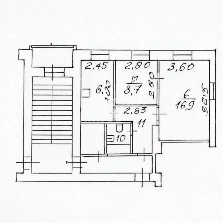 2-к кв. Иркутская область, Иркутск ул. Богдана Хмельницкого, 33 (44.1 ... - Фото 2