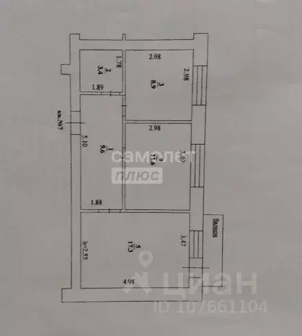 2-к кв. Липецкая область, Задонск ул. Челядиной, 24 (50.8 м) - Фото 2