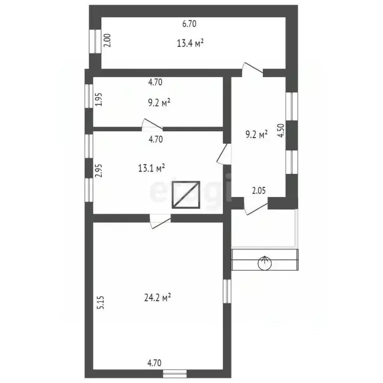 Дом в Мордовия, с. Большие Березники ул. Московская, 42 (69 м) - Фото 1