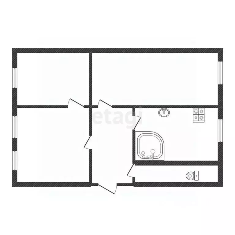 3-к кв. Смоленская область, Смоленск ул. Тухачевского, 4 (56.5 м) - Фото 1