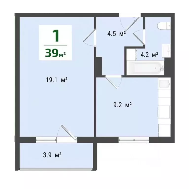 1-к кв. Омская область, Омск Сады Наука мкр, с1 (37.0 м) - Фото 0