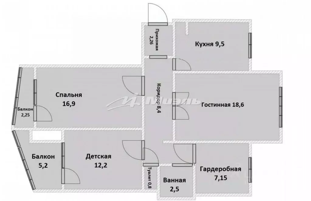 4-к кв. Крым, Симферополь Героев Сталинграда мкр,  (86.0 м) - Фото 2