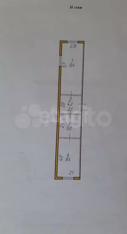 2-к. квартира, 31 м, 2/2 эт. - Фото 0