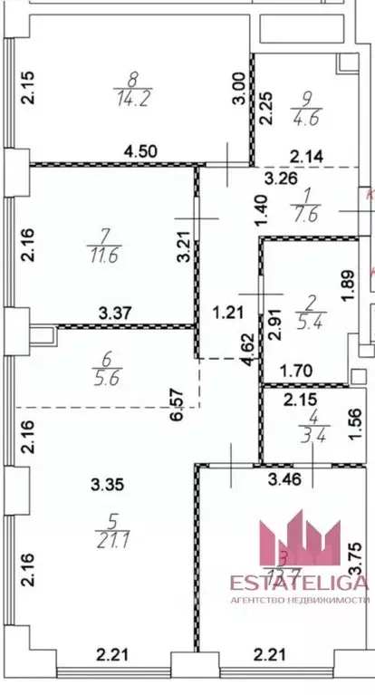 3-к кв. Москва Озерная ул., 1к2/5 (87.2 м) - Фото 1
