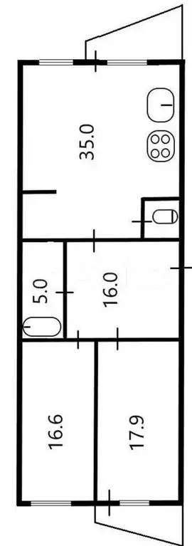 3-к. квартира, 90,5 м, 4/17 эт. - Фото 0