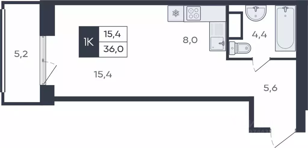 Студия Чувашия, Чебоксары ул. Академика РАН Х.М. Миначева, поз11 (36.0 ... - Фото 1
