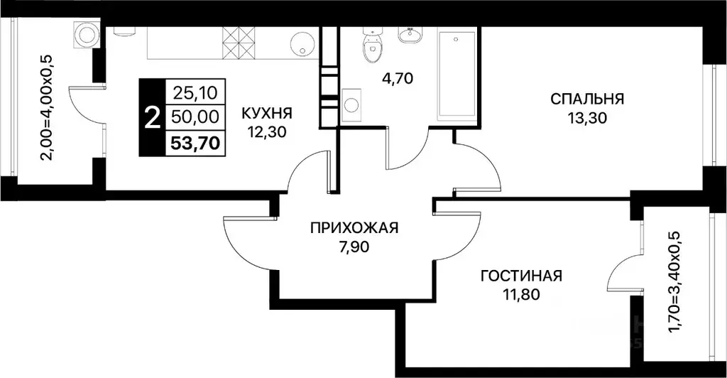 2-к кв. Ростовская область, Ростов-на-Дону ул. Вересаева, 92 (53.7 м) - Фото 0