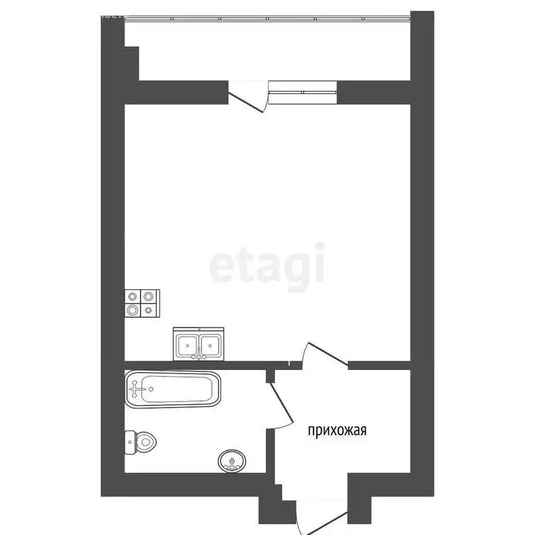 Квартира-студия: Набережные Челны, 59-й комплекс, 25 (25 м) - Фото 0