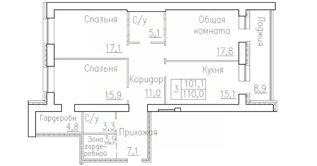 3-к кв. Новосибирская область, Новосибирский район, Краснообск рп, 3-й ... - Фото 1