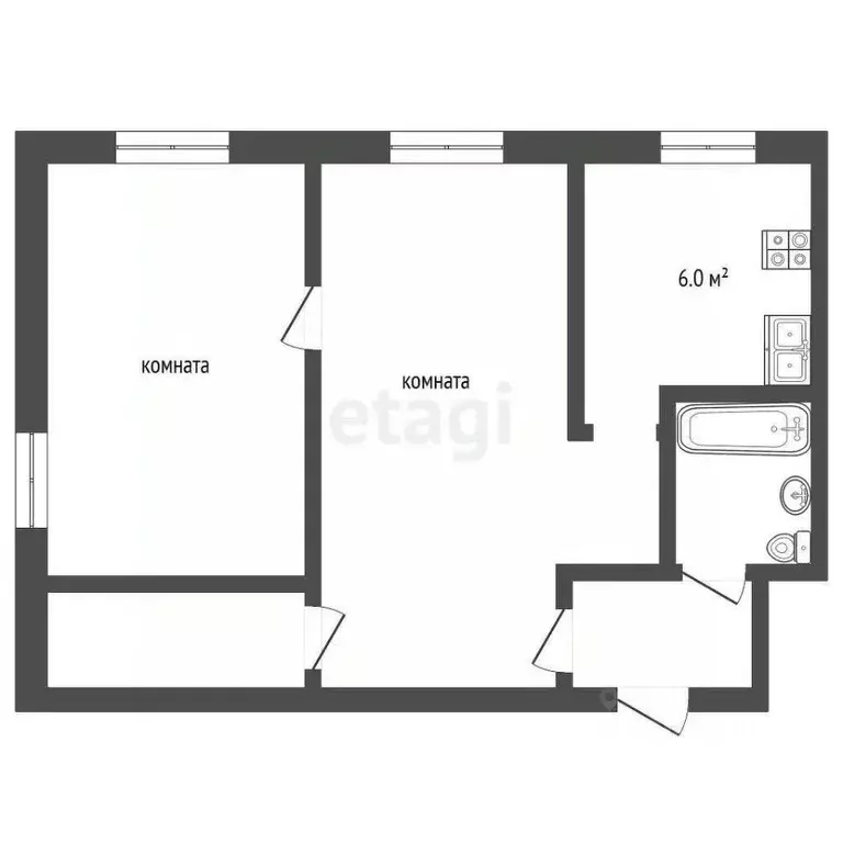 2-к кв. Мордовия, Саранск просп. 50 лет Октября, 30 (42.6 м) - Фото 2