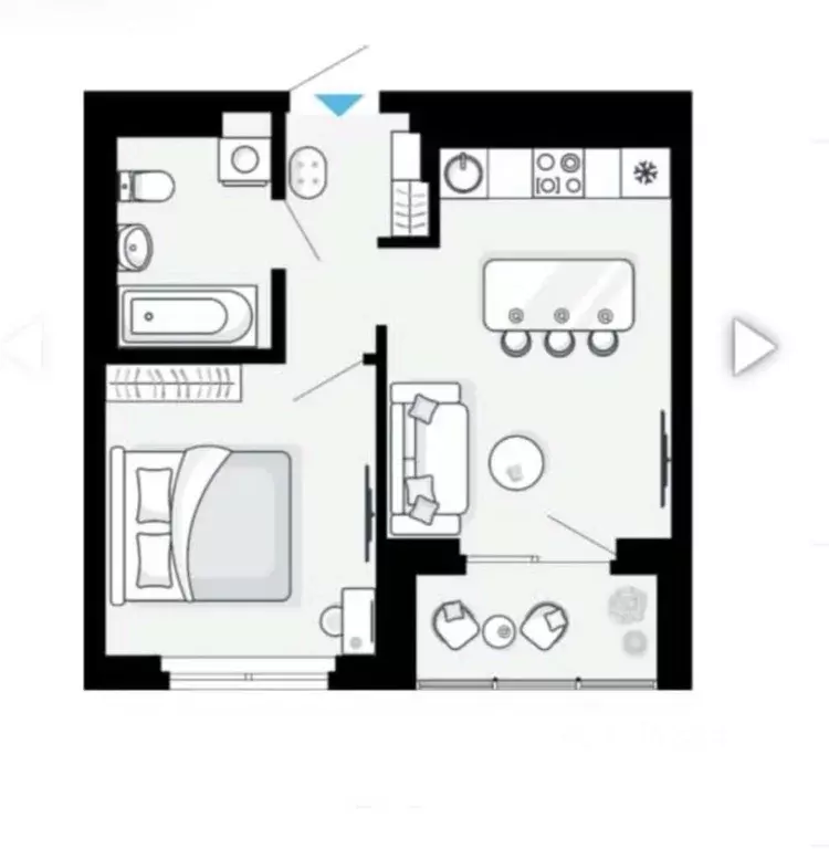 1-к кв. Свердловская область, Екатеринбург ул. Походная, 14 (31.7 м) - Фото 2