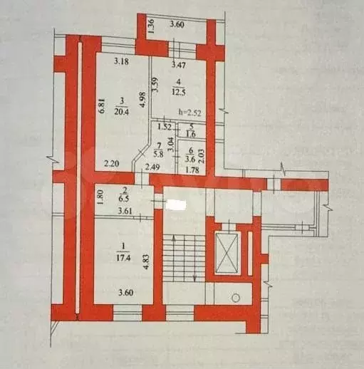 2-к. квартира, 67,8 м, 4/10 эт. - Фото 0