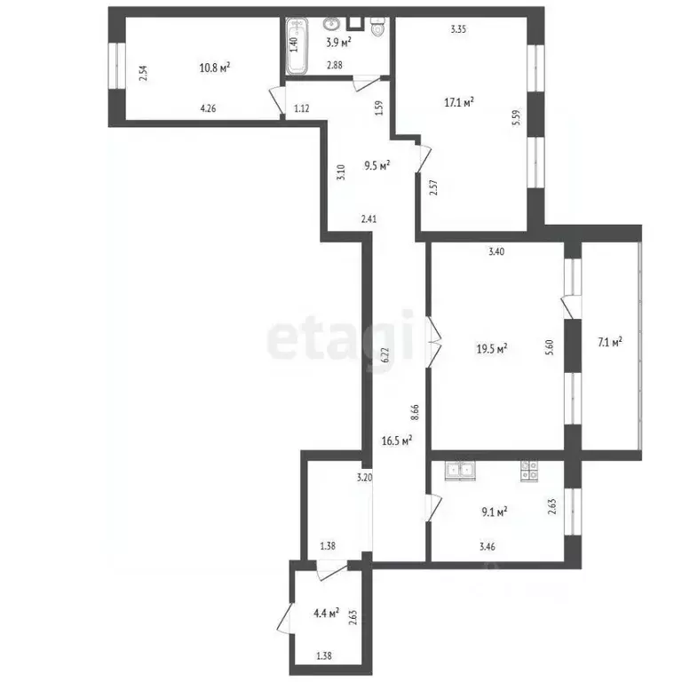 3-к кв. Тюменская область, Тюмень Тарманы мкр, ул. Малышева, 18/1 ... - Фото 1