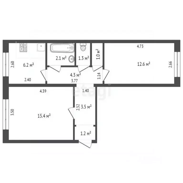 2-к кв. Ростовская область, Ростов-на-Дону Забайкальский пер., 5/2 ... - Фото 0