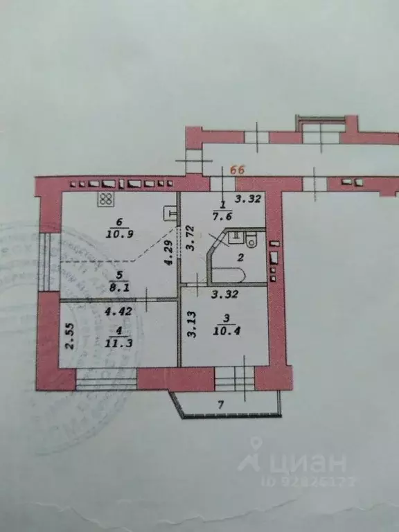 3-к кв. Новосибирская область, Новосибирск Лазурная ул., 28 (59.5 м) - Фото 1