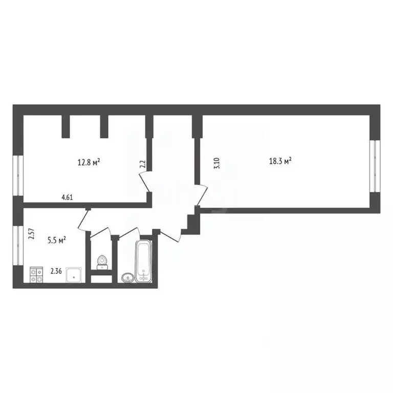 2-к кв. Москва Туристская ул., 20К2 (47.3 м) - Фото 1