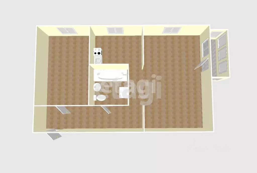 2-к кв. Сахалинская область, Южно-Сахалинск ул. имени Космонавта ... - Фото 2